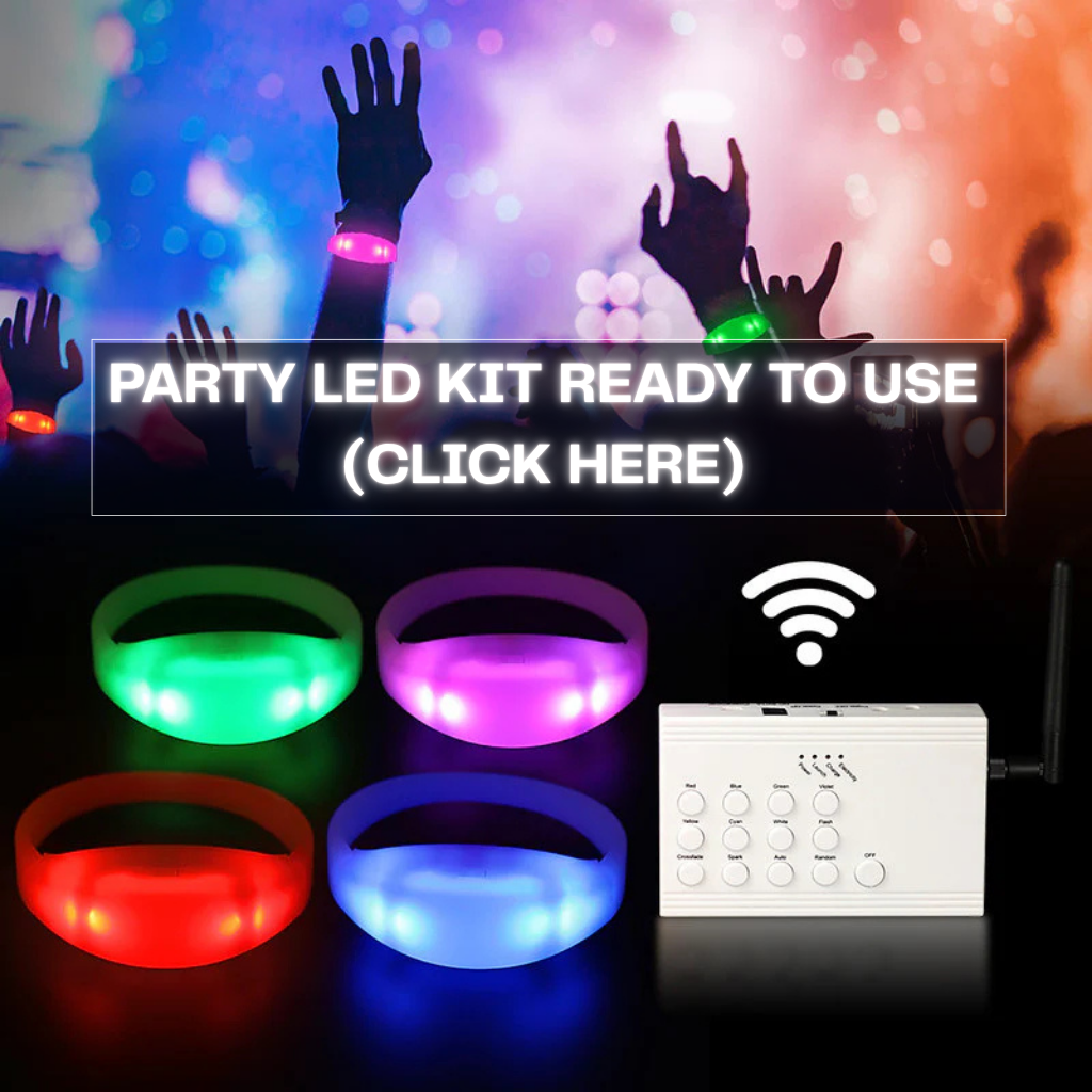 PARTY LED KIT - 50 TO 1000 LED BRACELETS  + 01 CONTROLLER (CLICK HERE)